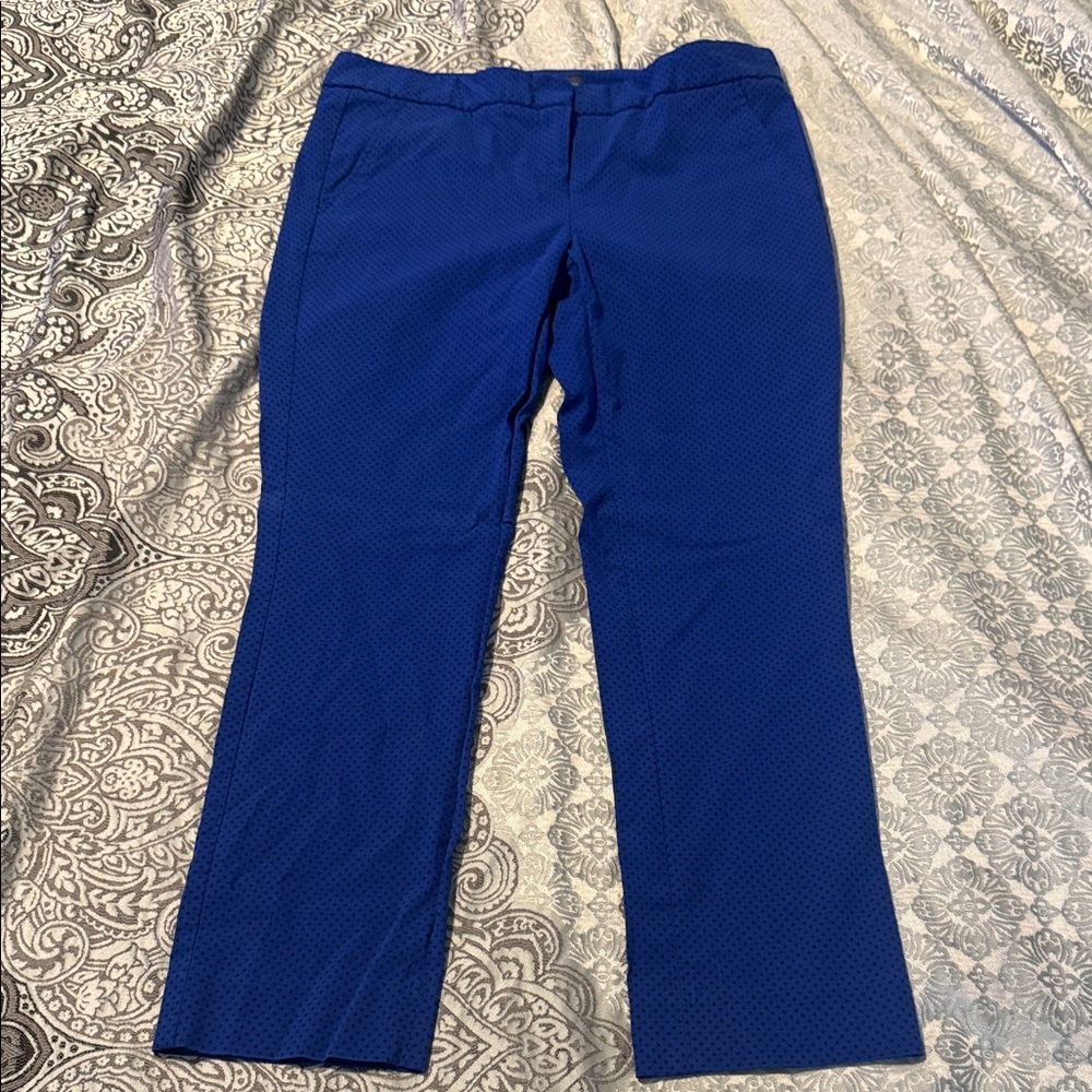 The Limited Royal Blue Polka Dot Pants
